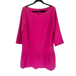 Victoria Beckham for Target Pink Mini Dress 3/4 Sleeve‎ Drop Waist XL